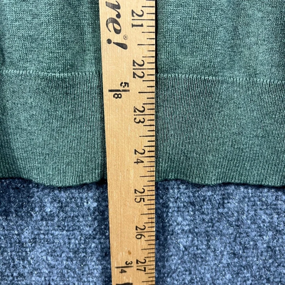 Banana Republic V-Neck Sweater Mens L Green Silk Cashmere Luxury Blend NWOT